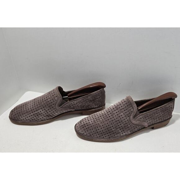 Women's Trask Ali Perforated TAUPE Suede Loafers Size 8.5 36-1554 NWOB - Picture 4 of 10